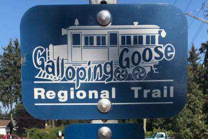 A Galloping Goose trail sign