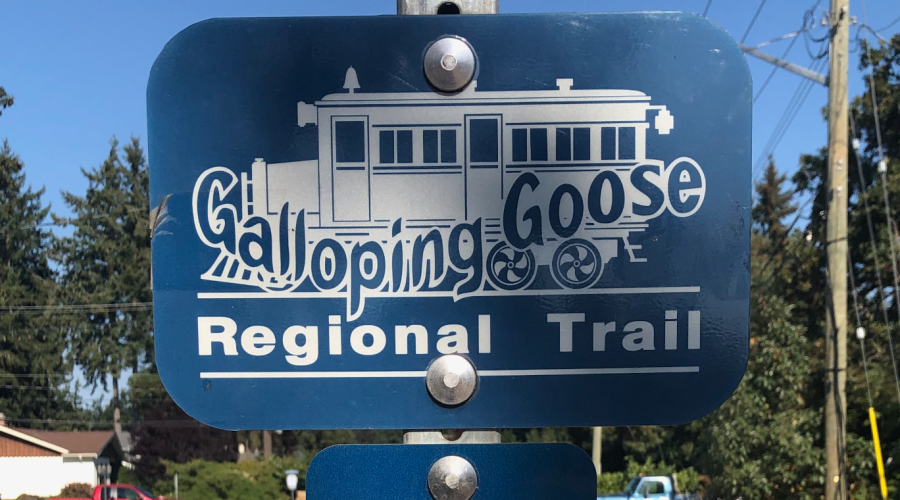 A Galloping Goose trail sign
